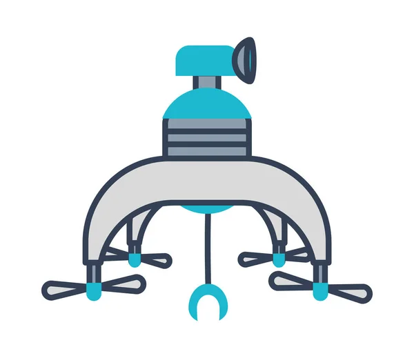 Drohne mit Haken-Symbol — Stockvektor
