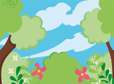 bahçe ve gökyüzü