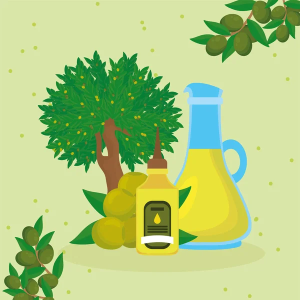 Olivenölpflanze — Stockvektor