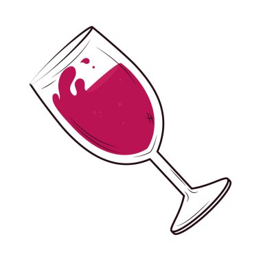 Kırmızı şaraplı bardak.