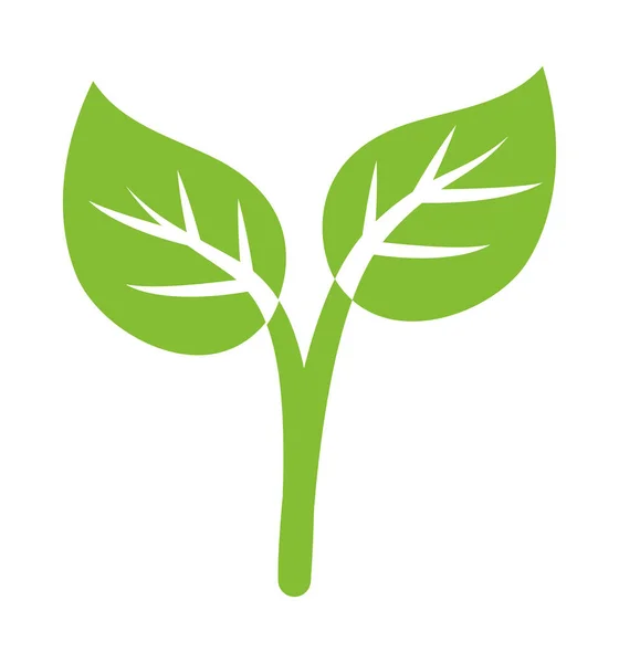 Icona foglie verdi — Vettoriale Stock