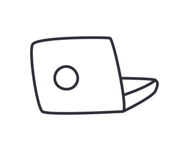 İzole dijital dizüstü bilgisayar