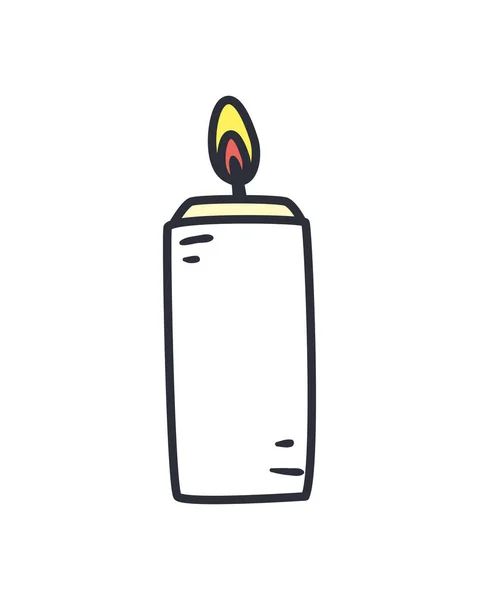 Kerze mit Flamme — Stockvektor