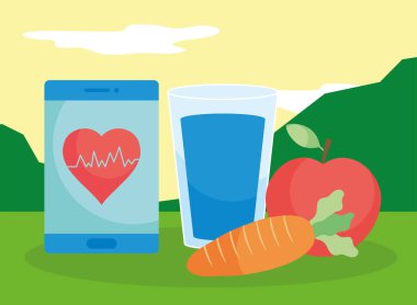 Simge ayarlı Fitness akıllı telefonu