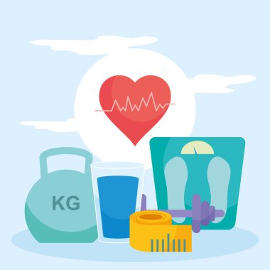 fitness simgesi seti