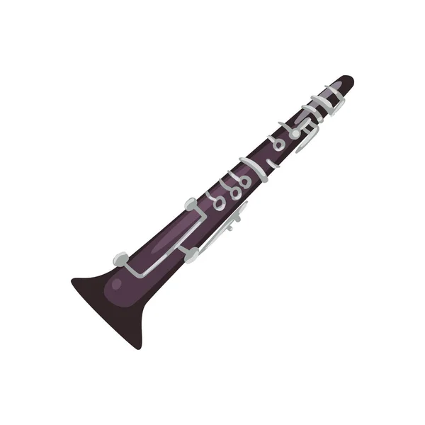 Icono del instrumento de clarinete — Vector de stock