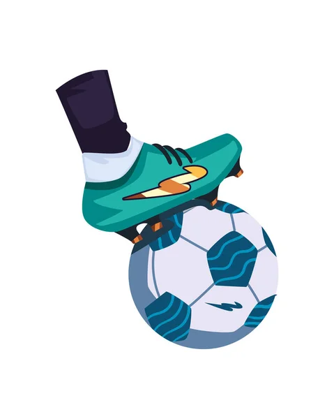 Jugador pie en pelota — Vector de stock