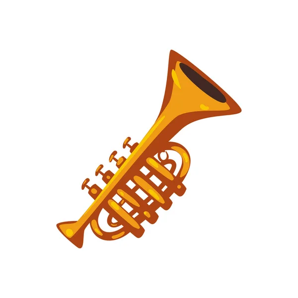 Trompet instrument icoon — Stockvector