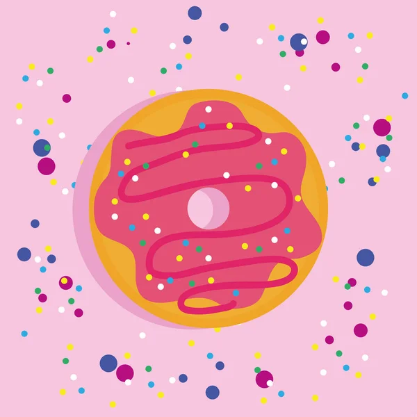 Sweet donut icon — Stock Vector