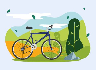 Yeşil ağaçların önünde mavi motorlu araç