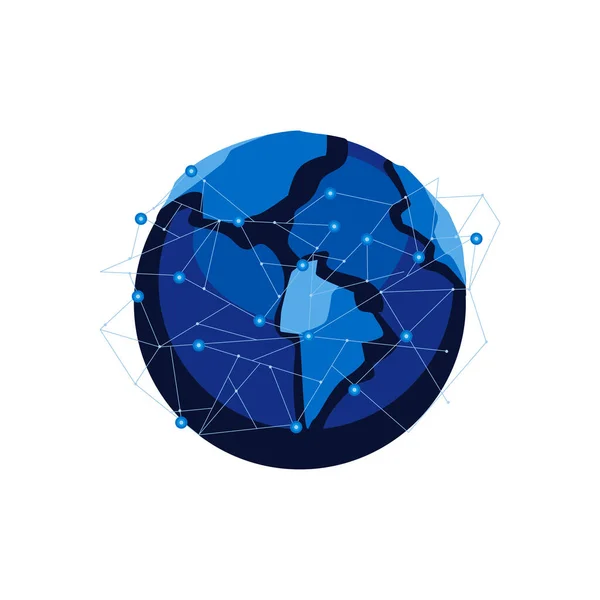 World global sphere — Stock Vector