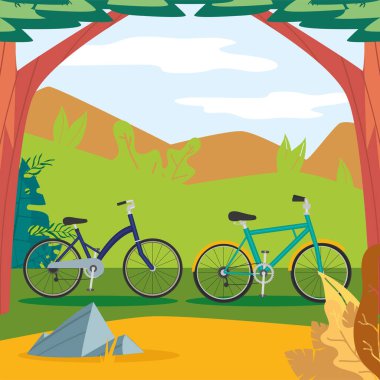 Ağaçlar arasında motorlu araçlar