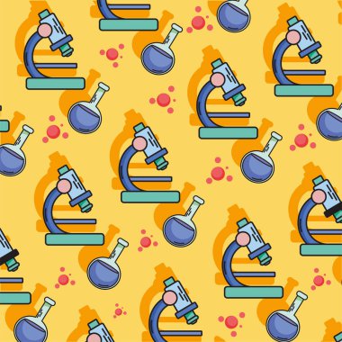 mataralar ve mikroskop arka planı