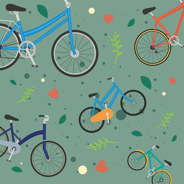 Велосипеды фон транспортных средств — стоковый вектор
