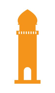 orange mosque tower