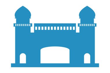 India mosque silhouette