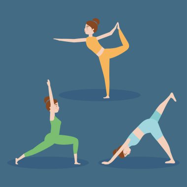 Yoga kadınlar kümesi