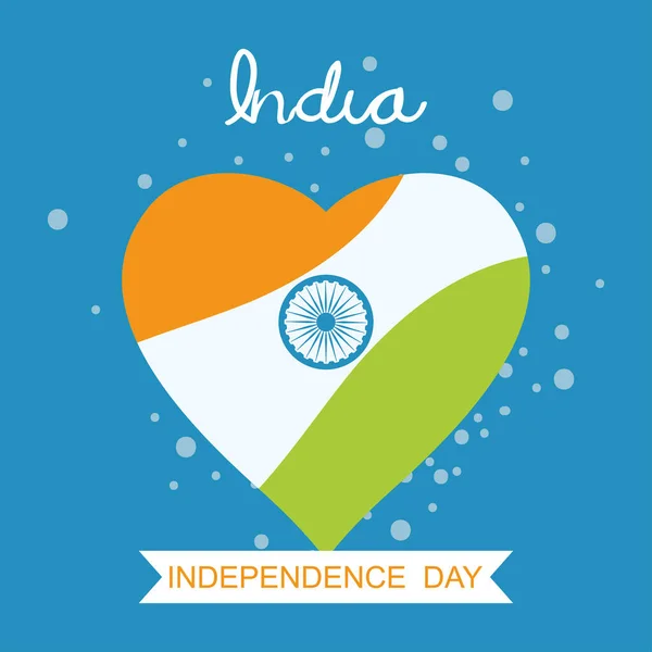 India heart illustration — Wektor stockowy