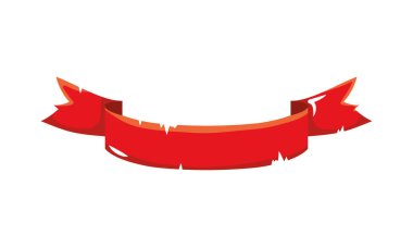 red worn ribbon