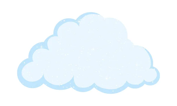 Fluffy cloud icon — Stock Vector