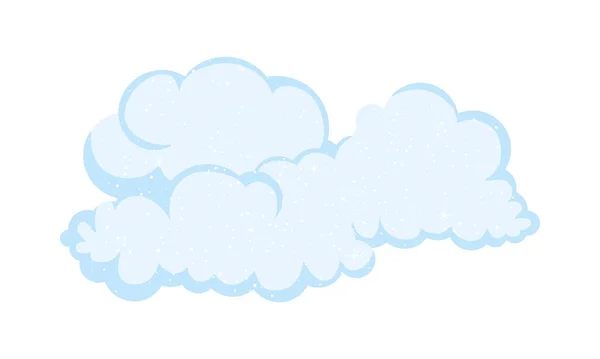 Blue clouds icon — Stock Vector