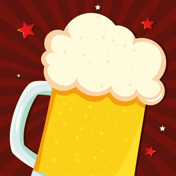 Beer mug illustration — Stock Vector