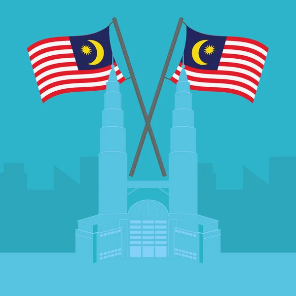 Illustration des drapeaux Malaisie — Image vectorielle