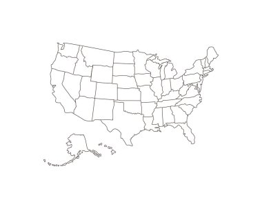 ABD haritası doğrusal