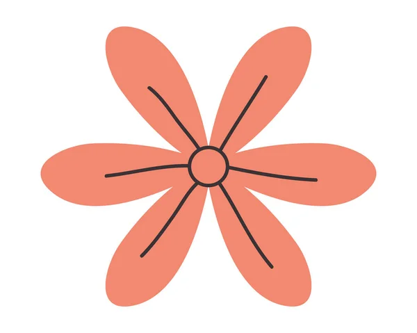 Oranje bloem pictogram — Stockvector