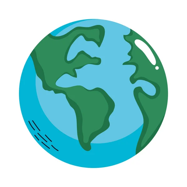 Earth planet icon — Stock Vector