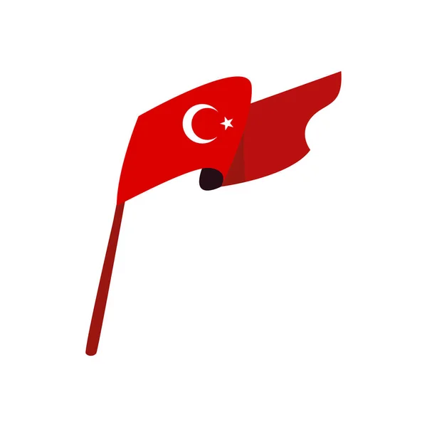 土耳其国旗，土耳其国旗 — 图库矢量图片