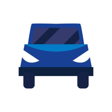 araba mavi izole simgesi