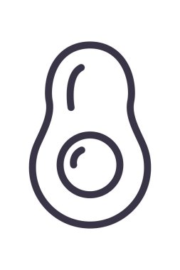 Avokado yarı izole halde kesilmiş.