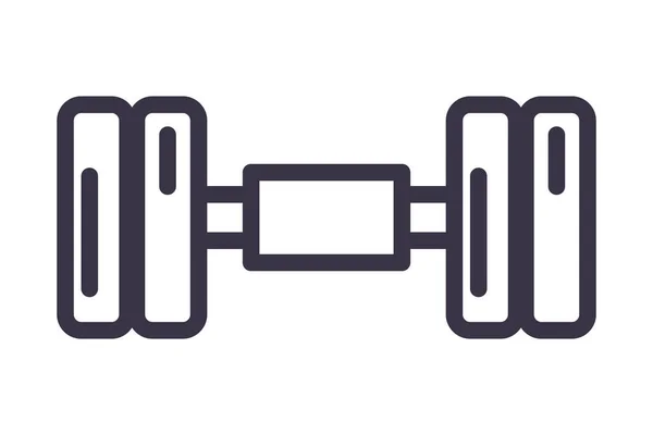 Gymgewichten geïsoleerd pictogram — Stockvector