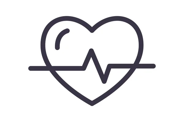 Polso cardiaco isolato — Vettoriale Stock