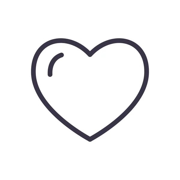 Schattig hart geïsoleerd pictogram — Stockvector