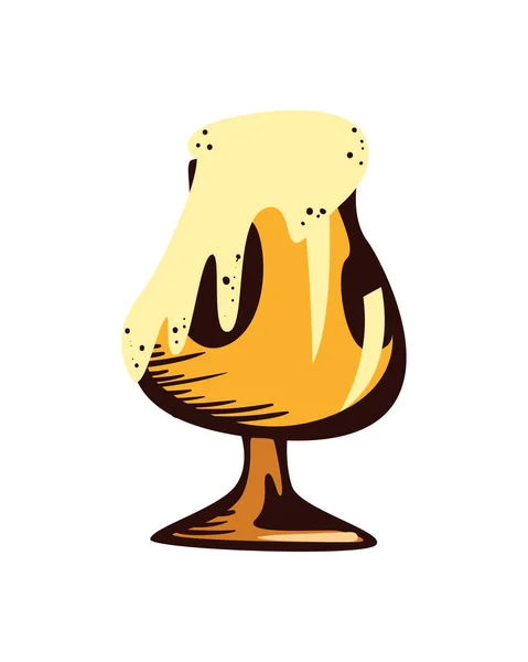 Snifter de cerveza aislado — Vector de stock