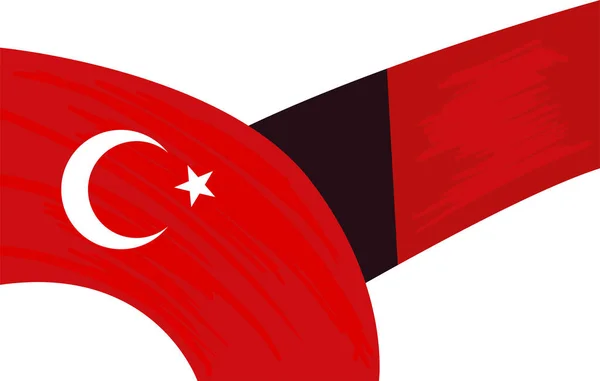 National flag of Turkey waving — Stock Vector