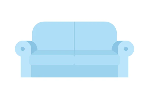 Blue couch icon — Stock Vector