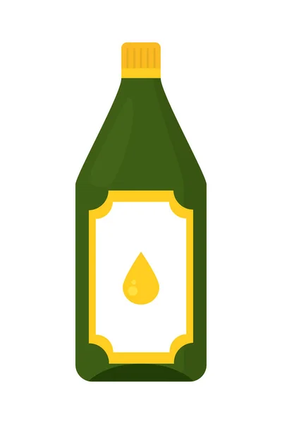 Aceite de oliva botella — Vector de stock