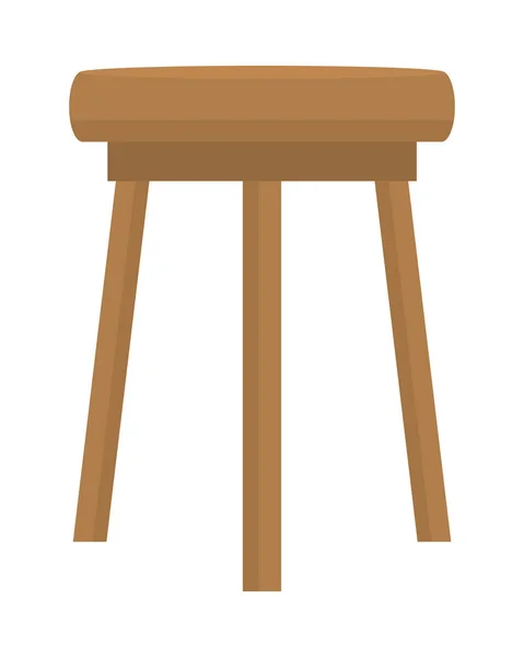 Taburete de madera icono — Vector de stock