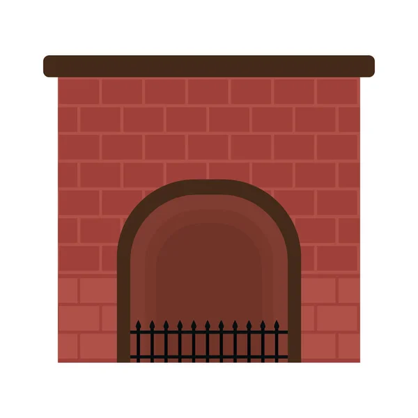Briques cheminée icône — Image vectorielle