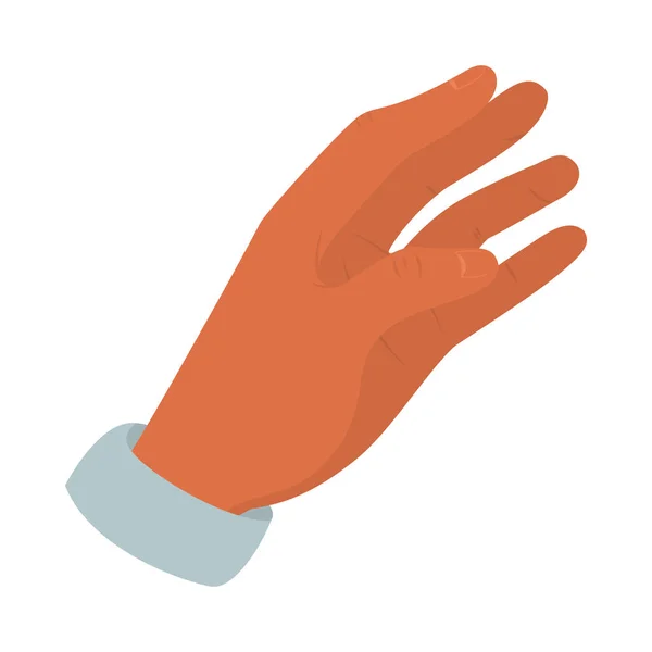 Icono de mano humana — Vector de stock