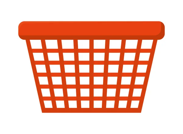 Icono de cesta roja — Vector de stock