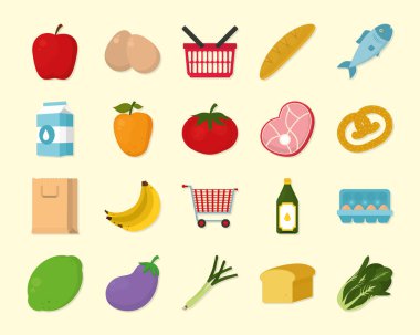 süpermarket alışverişi.