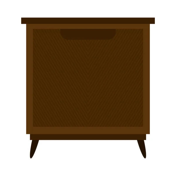 Wooden night stand — Stock Vector