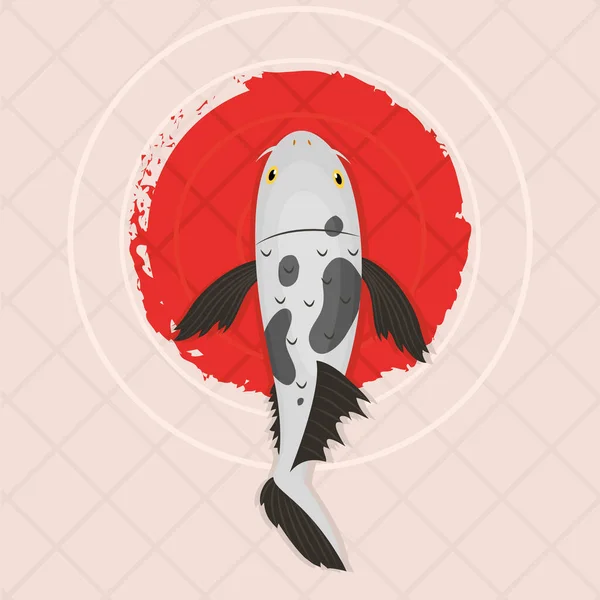 Japansk Koi karp illustration — Stock vektor