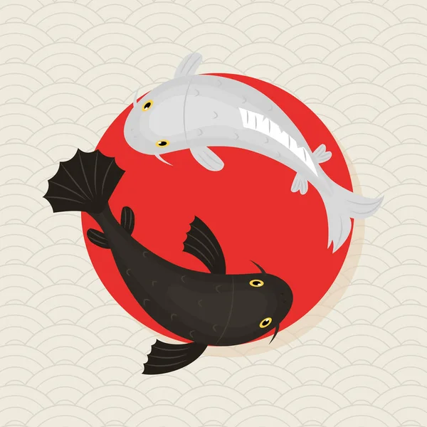 Japansk koikarp — Stock vektor