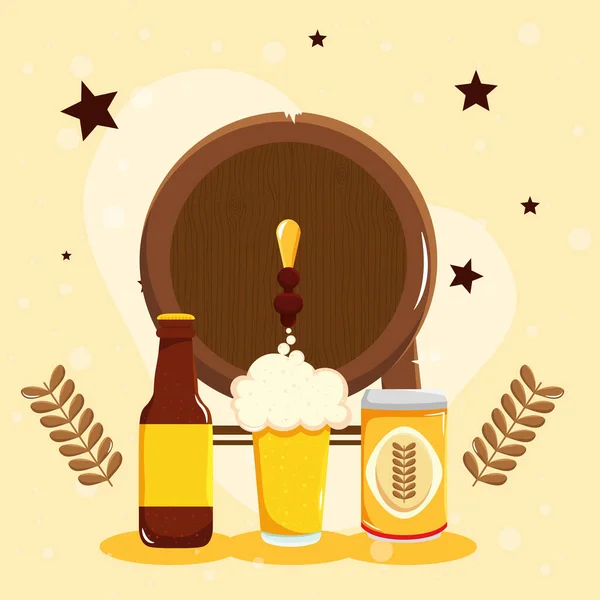 Collection of beers — Stock Vector