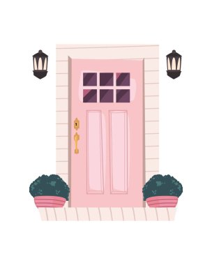pink door front